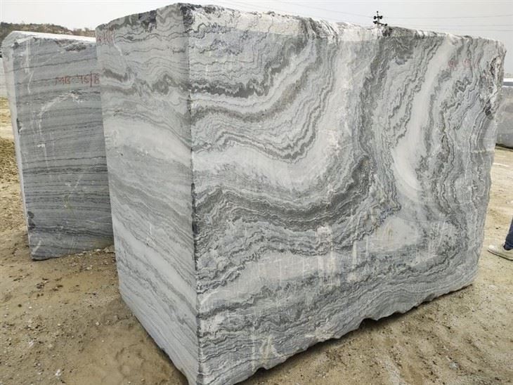 river blue leathered marble