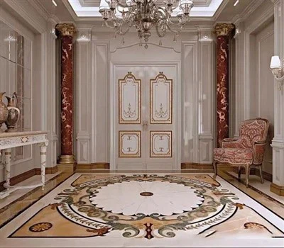 Marble Medallion gólfflísar fyrir íbúð