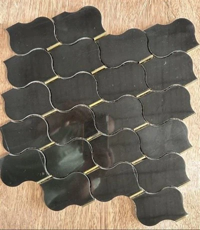 The Cleveland Marble Mosaic Company Polished Subway Marble Mosaic